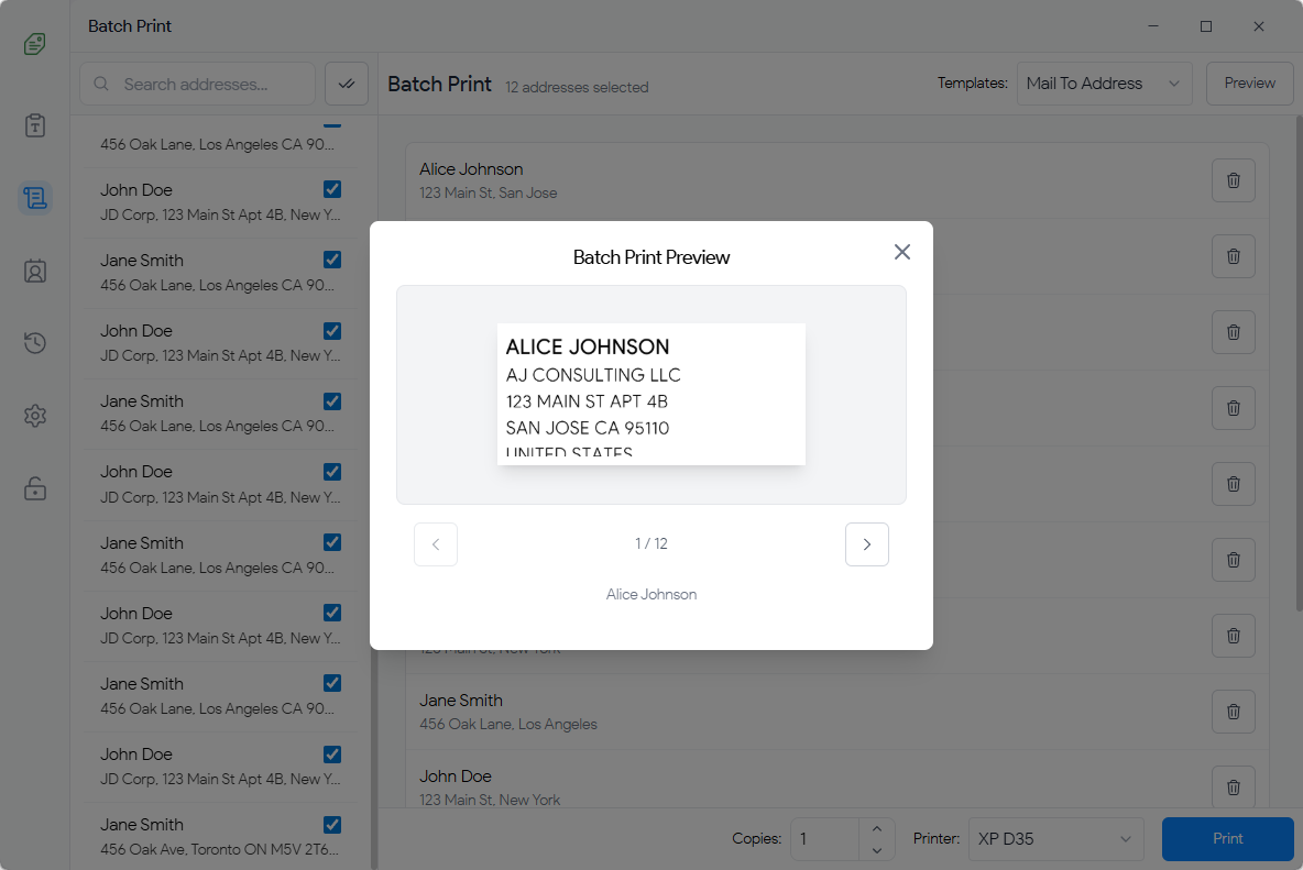 Vista Previa de Impresión por Lotes
